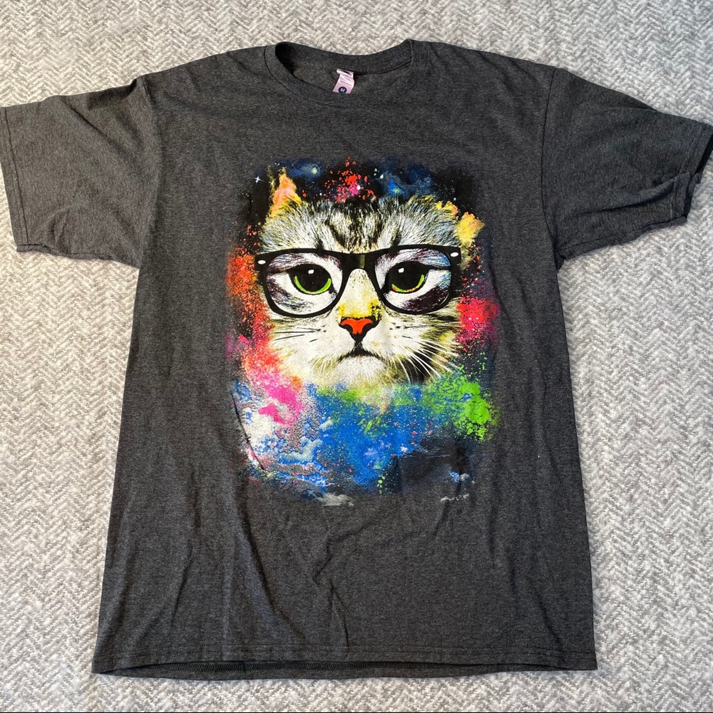 Hipster Cat Graphic Tee